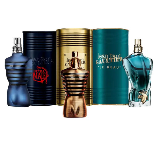 Kit 3 Perfumes Le Male Elixir, Ultra Male, Le Beau