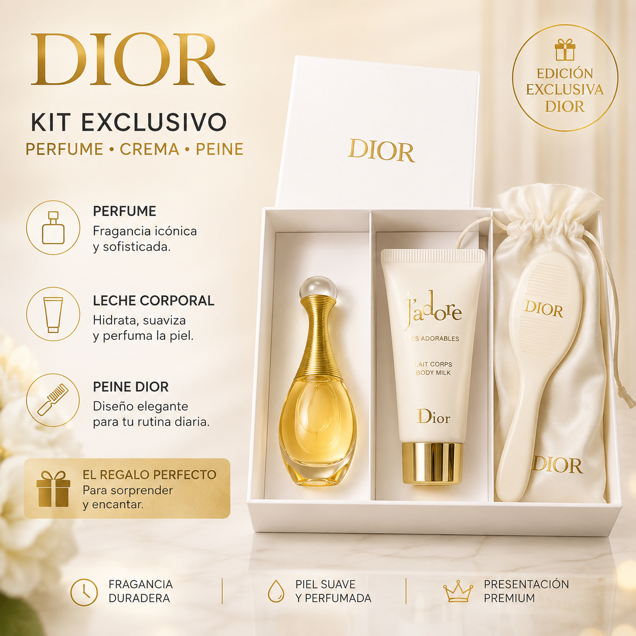 Kit Exclusivo Dior 3 en 1